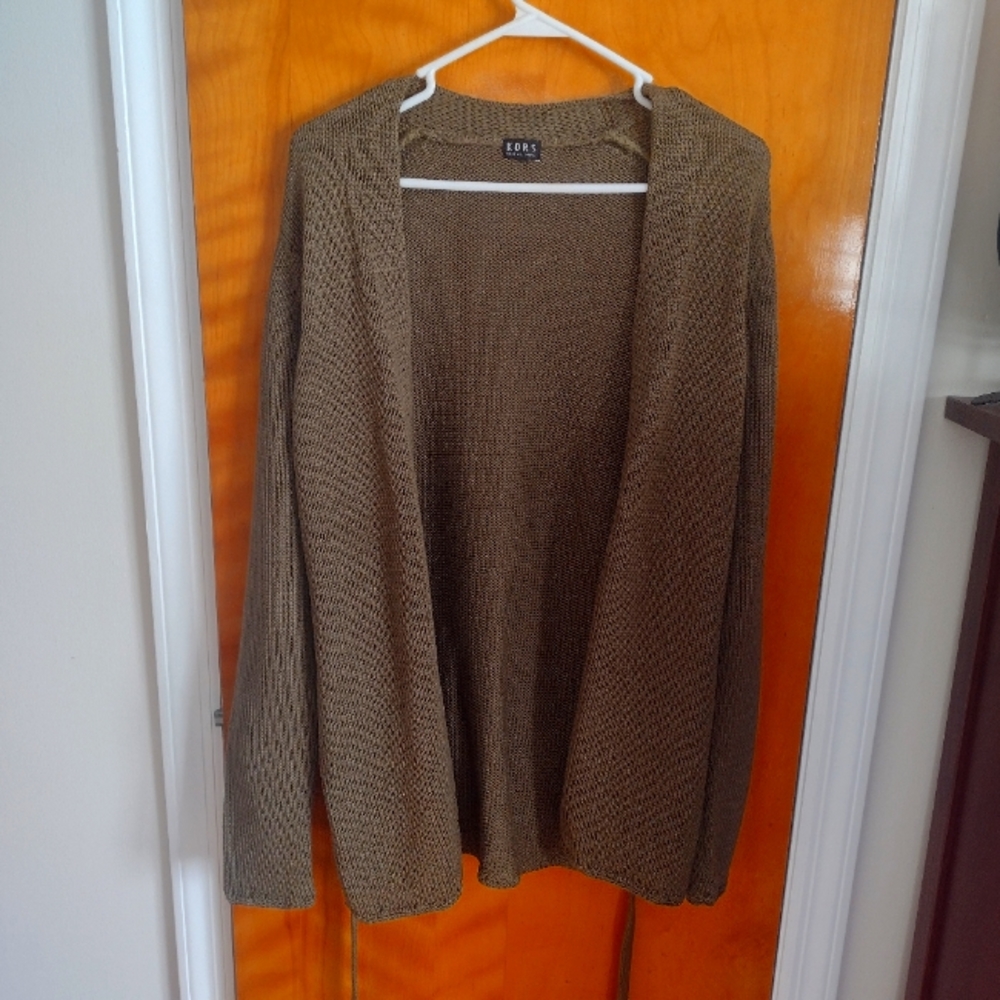 Michael Kors olive green cardigan, size medium, NWOT